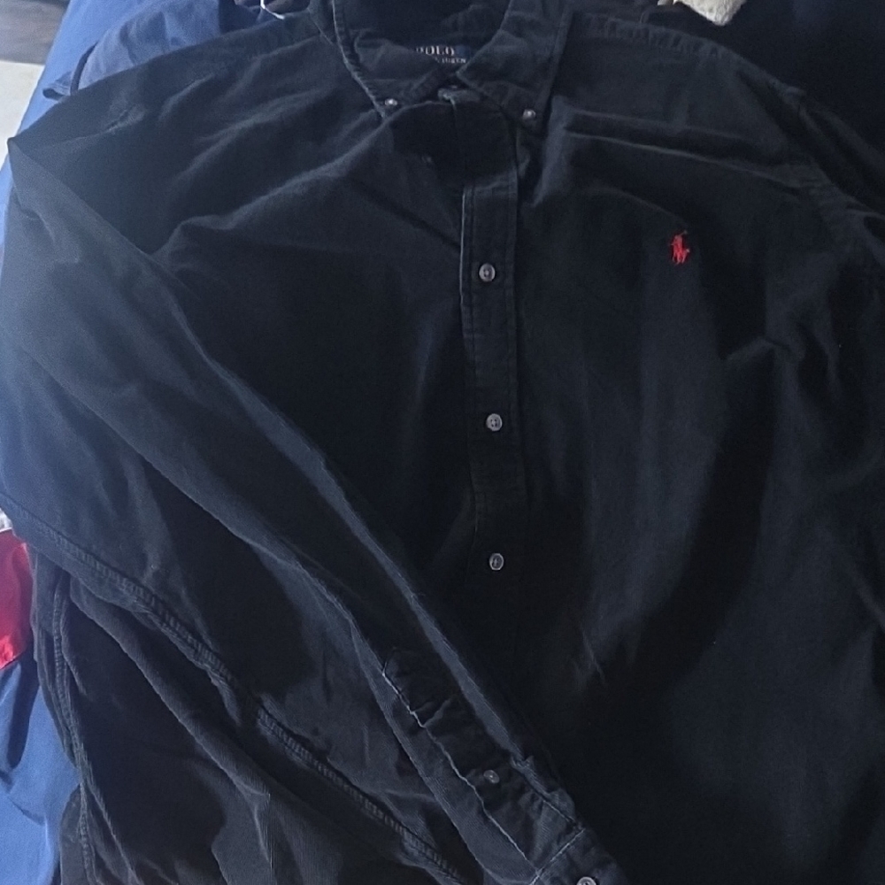 Polo by Ralph Lauren Men's Black Button Down Shirt
